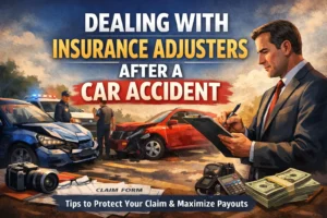 what to say to insurance adjuster after car accident