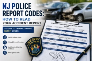 NJ police report codes and accident report