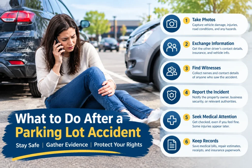 what to do after parking lot accident