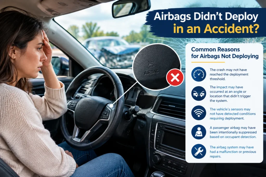 Common reasons airbags may not deploy after a car accident